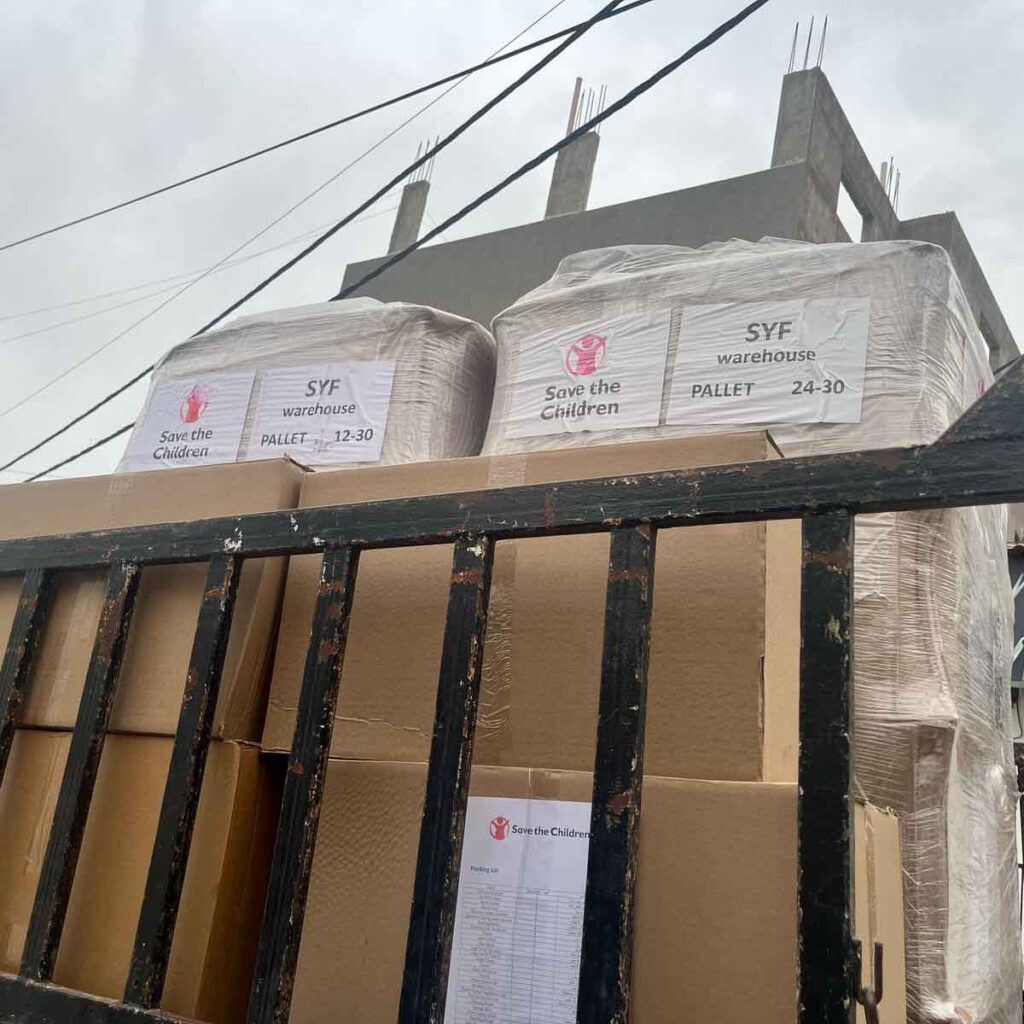 Camión cargado con ayuda en Gaza