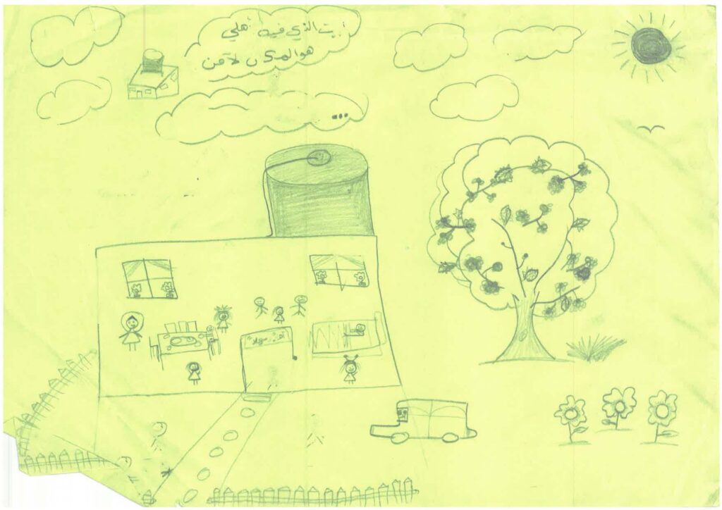 DIBUJO CASA NIÑOS DE GAZA